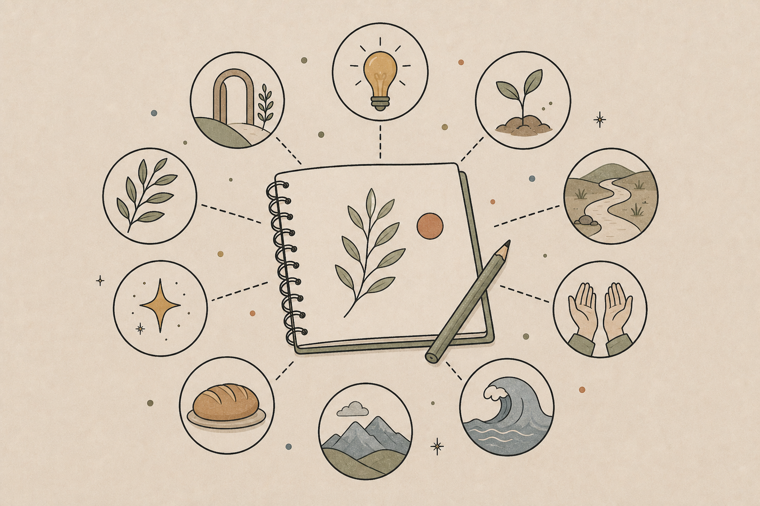 10 Devotional Drawing Ideas to Help You Reflect on Scripture Daily editorial illustration