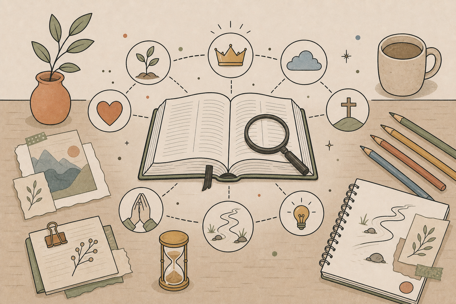 Creative Bible Study Ideas That Go Beyond Reading and Highlighting editorial illustration