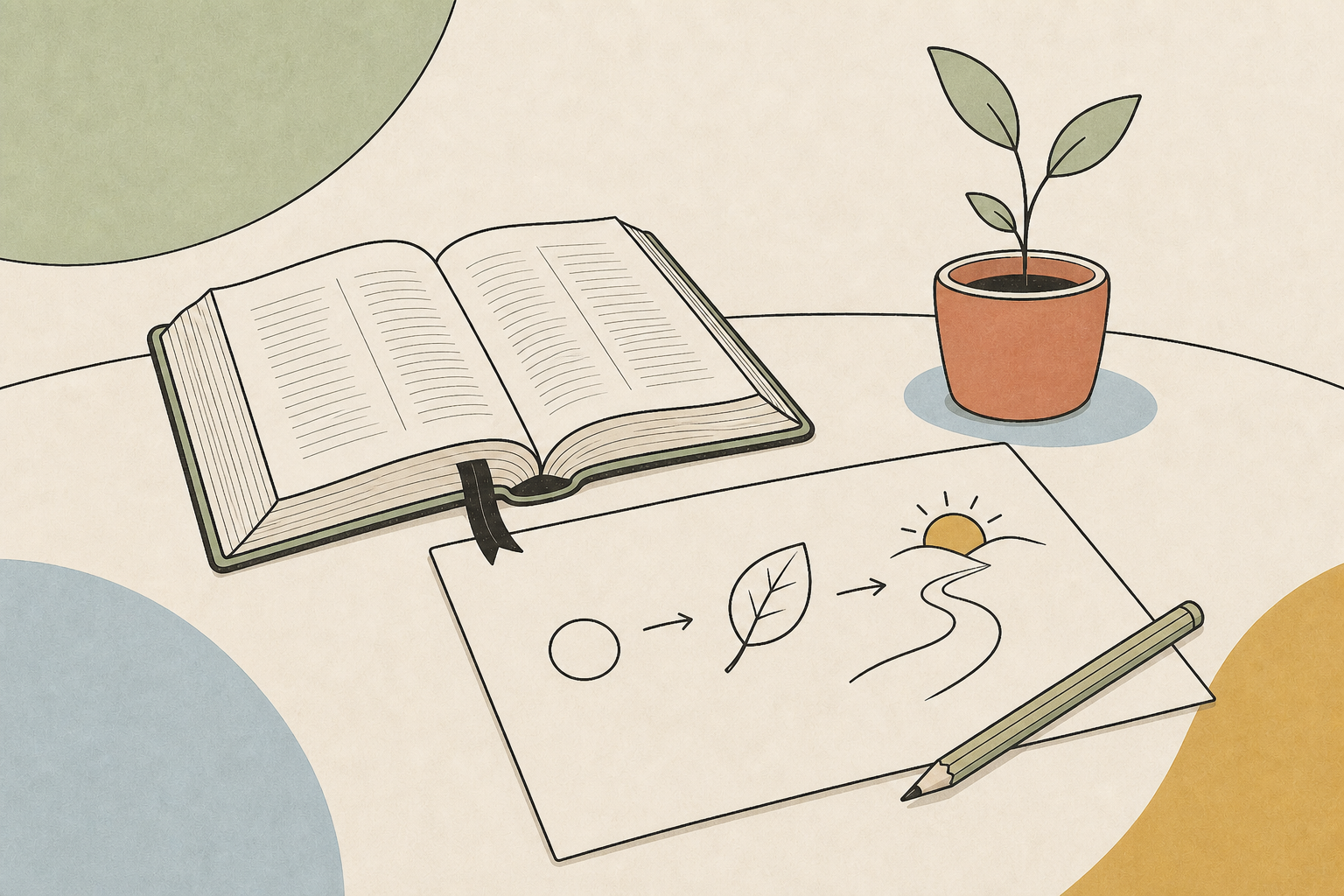What Is Devotional Drawing? A Simple Guide for Scripture Reflection editorial illustration
